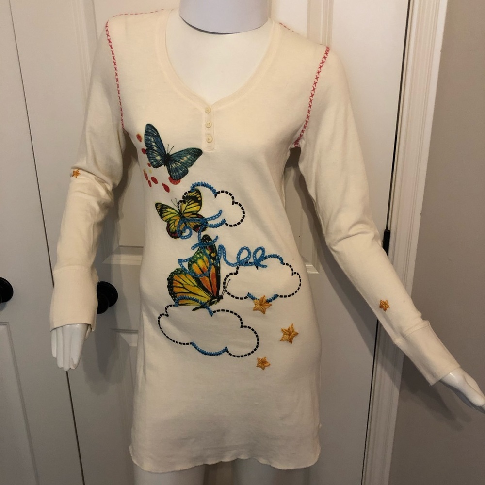Scanty Embroidered Nightshirt Sz L